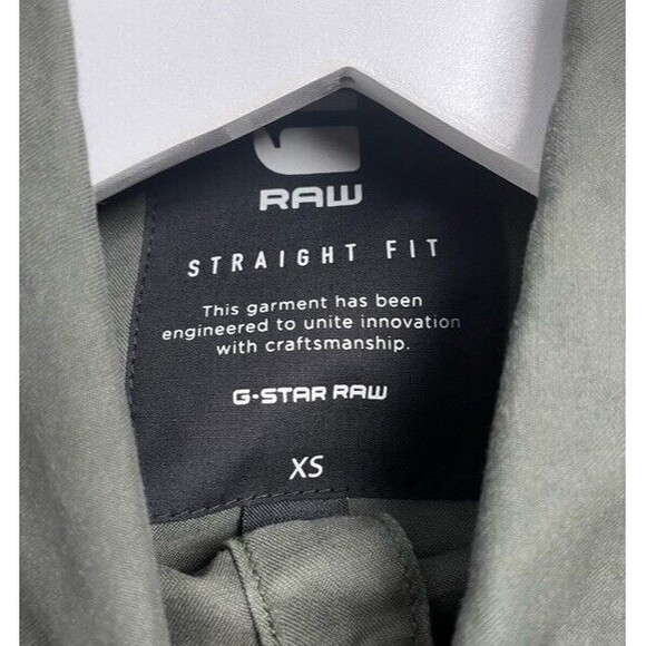 G STAR Raw Roving Straight Fit Shirt Green Long Sleeve Utility Buttoned Soft XS - Picture 4 of 8